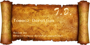 Tomecz Dorottya névjegykártya