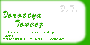 dorottya tomecz business card